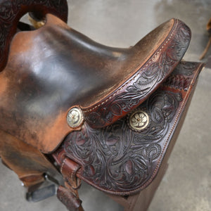 14" USED JEFF SMITH TAMI SEMAS BARREL SADDLE Saddles Jeff Smith   