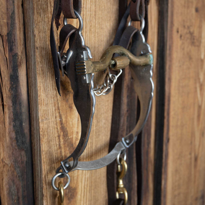 Sleister Solid Port Bridle Rig w/Split Ear Headstall Tack - Rigs Sleister