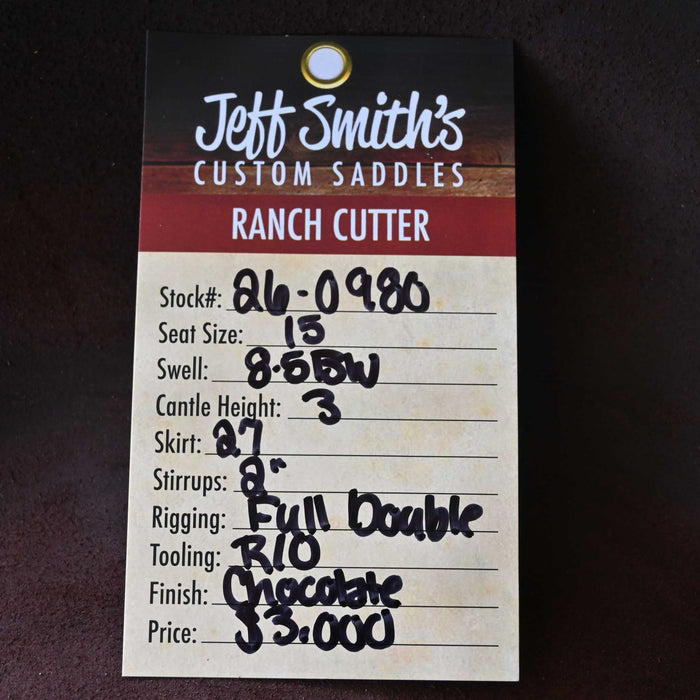 15" JEFF SMITH BUSTER WELCH RANCH CUTTING SADDLE