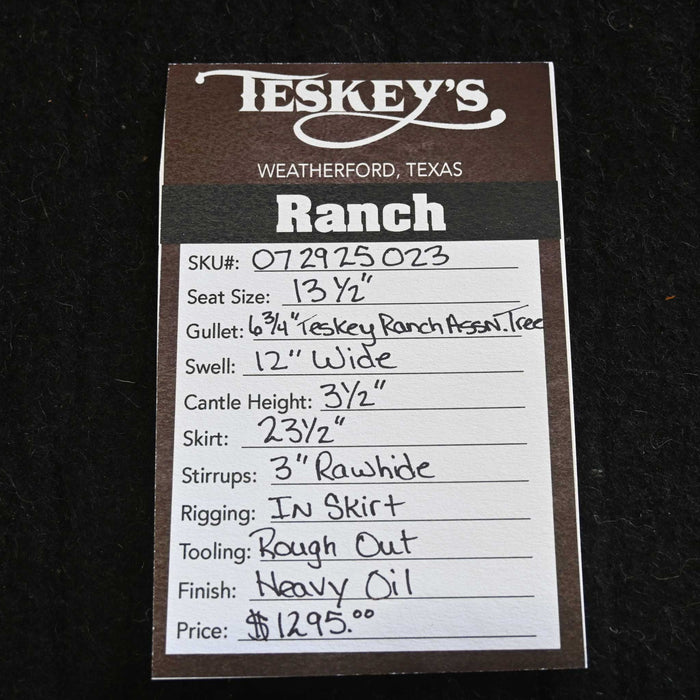 13.5" TESKEY'S YOUTH STRIP DOWN RANCH SADDLE Saddles - New Teskey's Saddlery