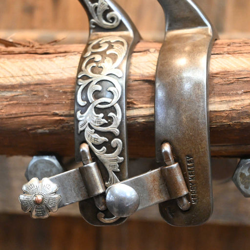 Kerry Kelley Silver Mounted 12pt. Spurs Tack - Spurs Kerry Kelley