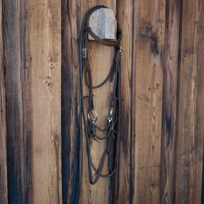 Dennis Moreland O-Ring Twisted Wire Snaffle Bridle Rig w/Browband Headstall