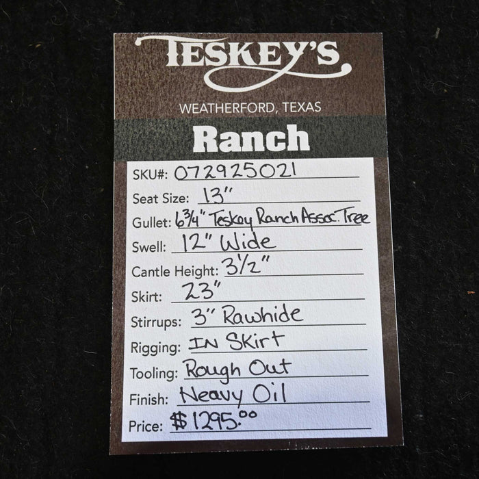 13" TESKEY'S YOUTH STRIP DOWN RANCH SADDLE Saddles - New Teskey's Saddlery