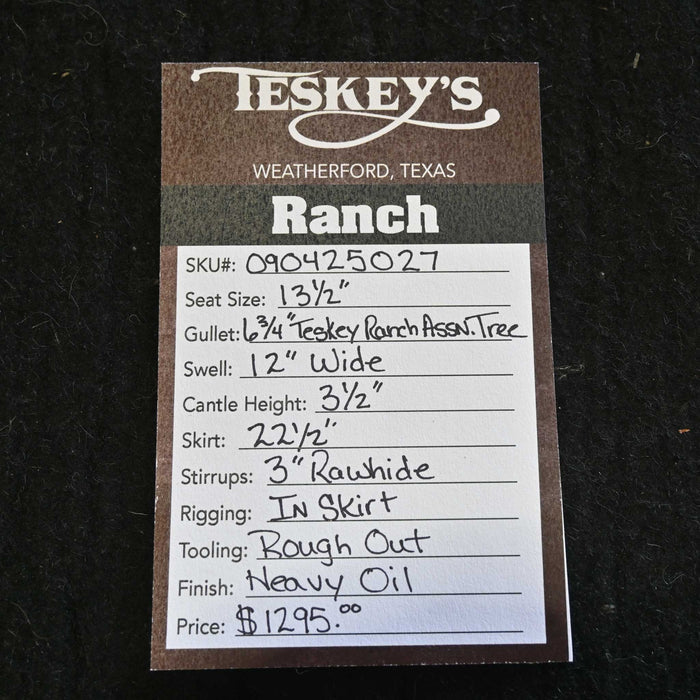13.5" TESKEY'S YOUTH STRIP DOWN RANCH SADDLE Saddles - New Teskey's Saddlery