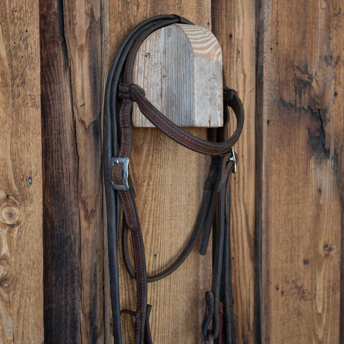 Dennis Moreland O-Ring Twisted Wire Snaffle Bridle Rig w/Browband Headstall