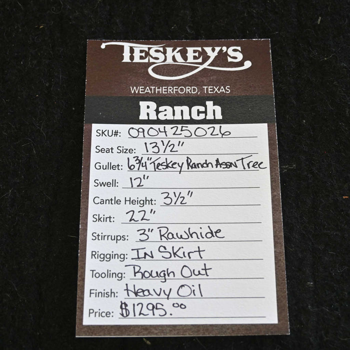 13.5" TESKEY'S YOUTH STRIP DOWN RANCH SADDLE Saddles - New Teskey's Saddlery