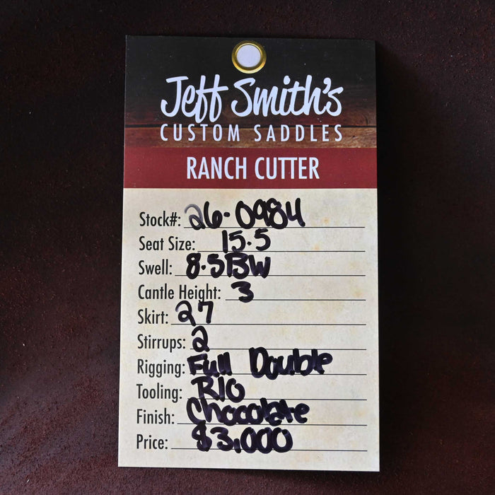 15.5" JEFF SMITH BUSTER WELCH RANCH CUTTING SADDLE