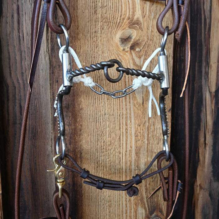 JD Twisted Wire Lifesaver Bridle Rig w/Single Ear Headstall