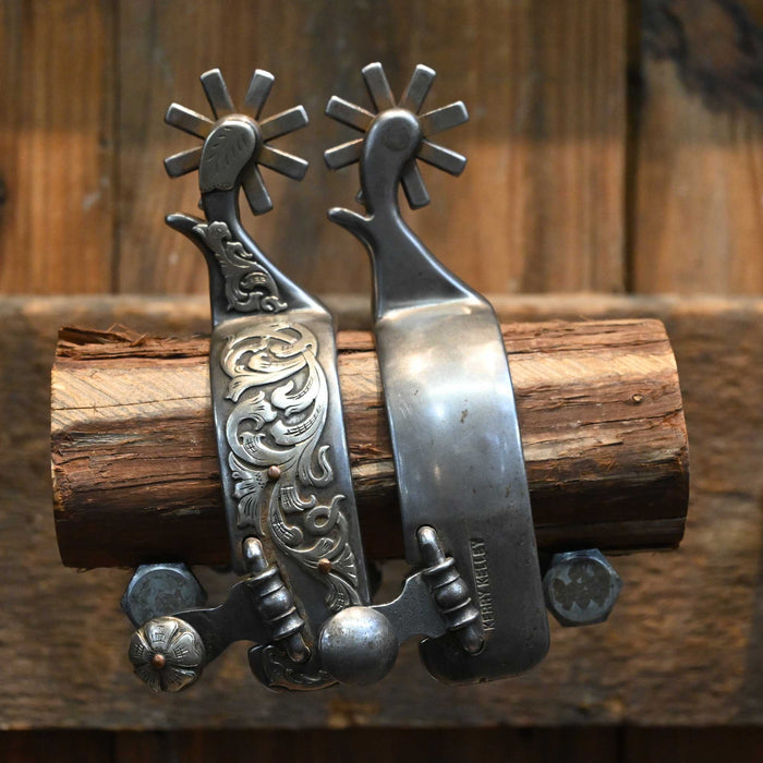 Kerry Kelley Silver Mounted 8pt. Spurs