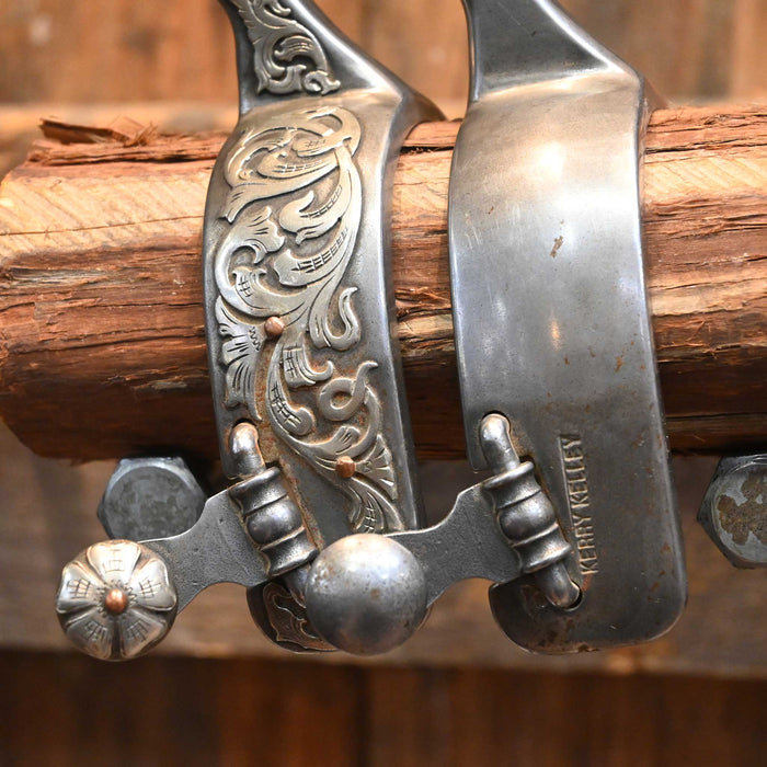 Kerry Kelley Silver Mounted 8pt. Spurs
