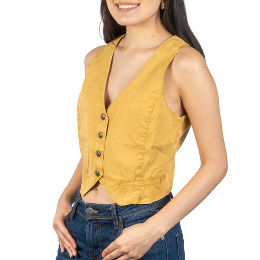 Cruel Denim Women's Vintage Gold Vest WOMEN - Clothing - Tops - Sleeveless Cruel Denim