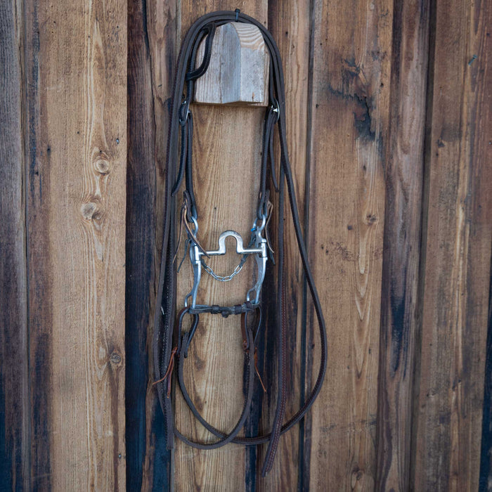 Bill Freeman Mushroom Port Bridle Rig w/Single Ear Headstall