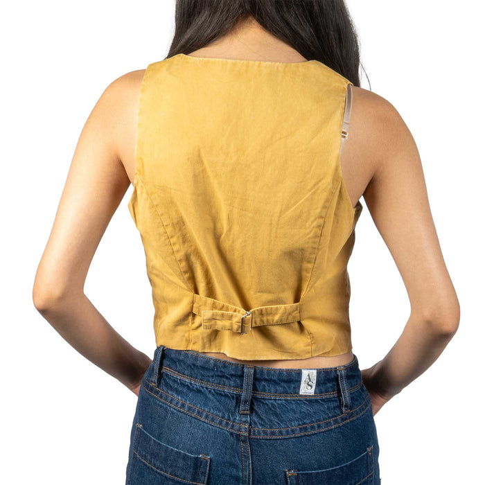 Cruel Denim Women's Vintage Gold Vest WOMEN - Clothing - Tops - Sleeveless Cruel Denim