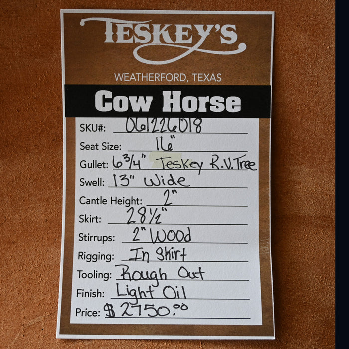 16" TESKEY'S RANCH VERSATILITY SADDLE