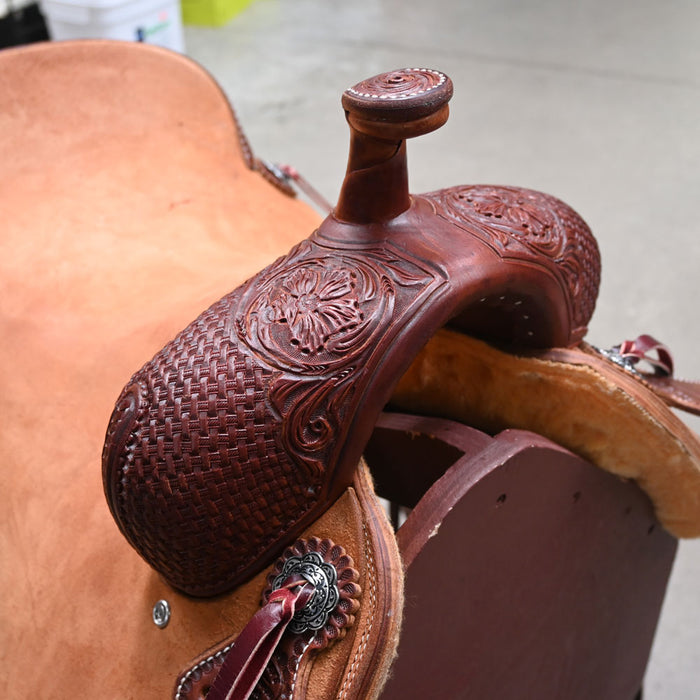 16.5" TESKEY'S RANCH CUTTER SADDLE Saddles - New Teskey's Saddlery