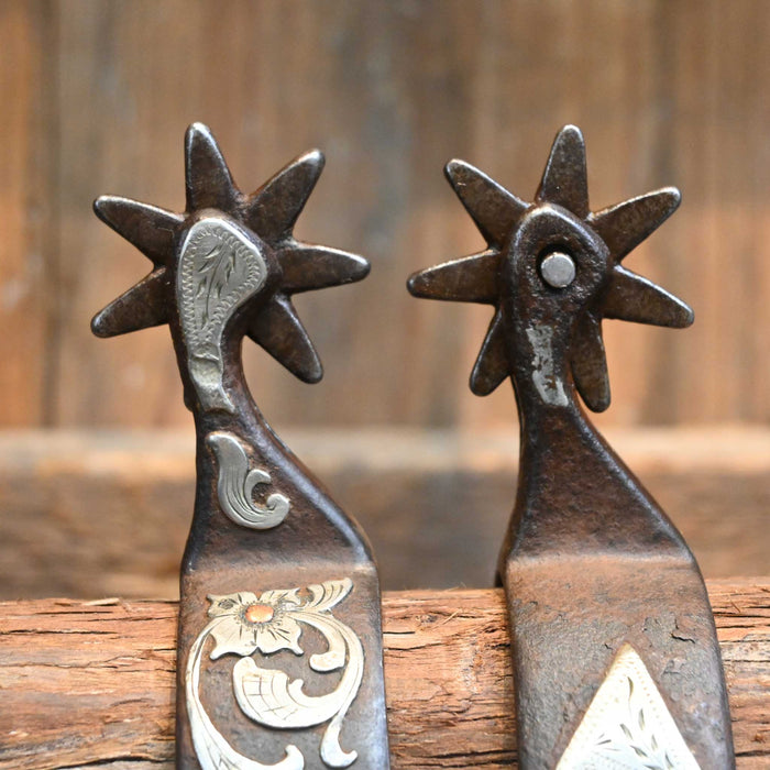Jason Jarvis Silver Mounted 7pt. Spurs