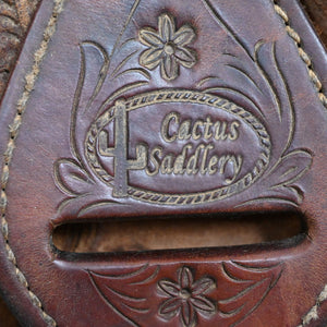 14" USED CACTUS ROPING SADDLE Saddles CACTUS SADDLERY   