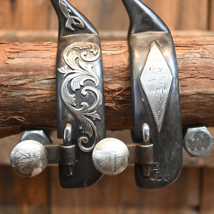 Jason Jarvis Silver Mounted 16pt. Spurs