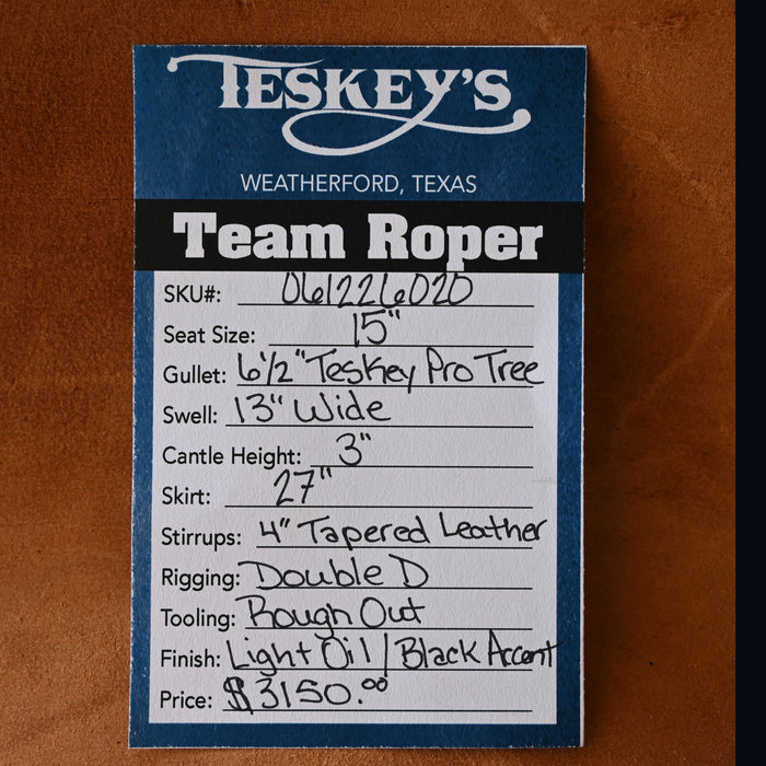 15" TESKEY'S TEAM ROPING SADDLE