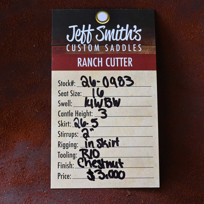16" JEFF SMITH BUSTER WELCH RANCH CUTTING SADDLE
