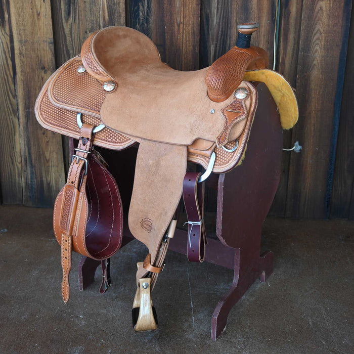 18" TESKEY'S TEAM ROPING SADDLE Saddles - New Teskey's Saddlery