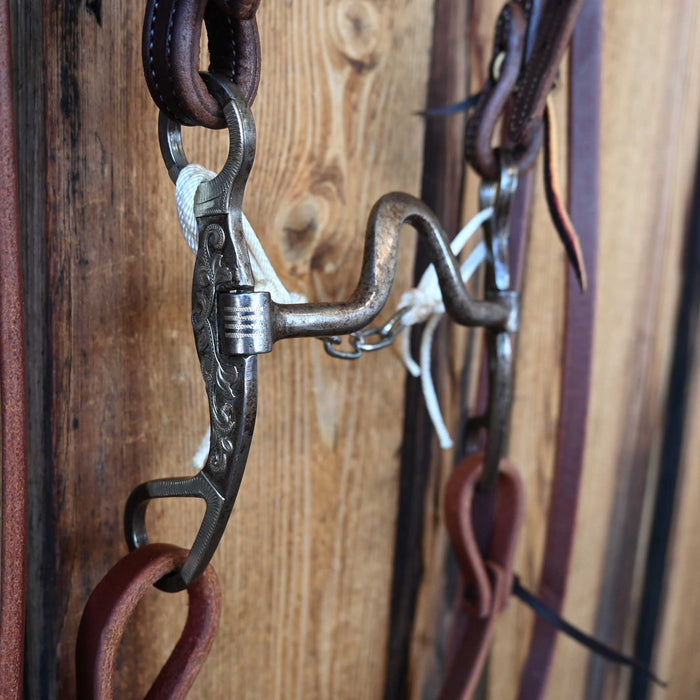 Cowpuncher Solid Port Bridle Rig w/Single Ear Headstall