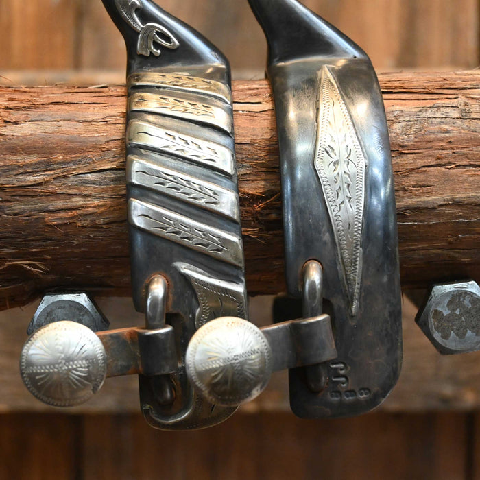 Jason Jarvis Silver Mounted 6pt. Spurs