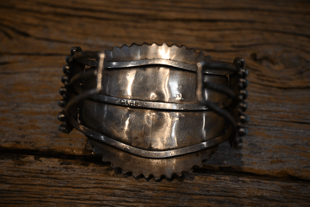 Vintage GEAB Sterling Silver & Turquoise Cuff