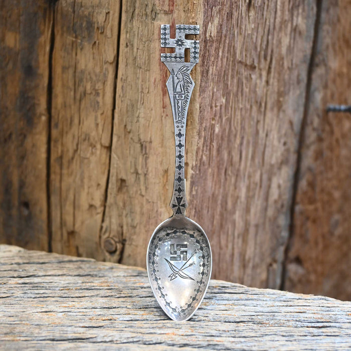Early 20th Century Sterling Silver Spoon w/ Whirling Long Handle Collectibles MISC