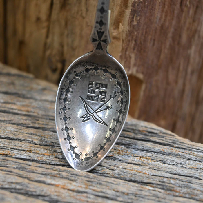 Early 20th Century Sterling Silver Spoon w/ Whirling Long Handle Collectibles MISC