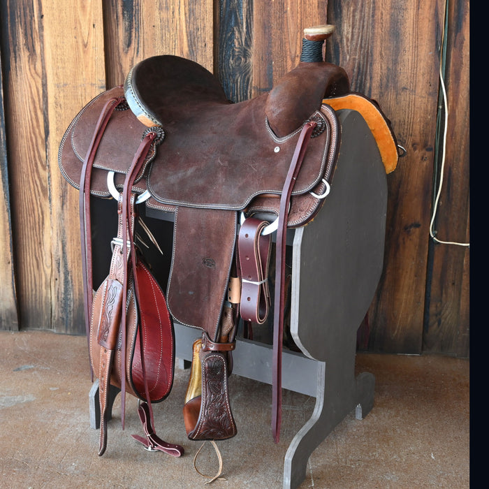 15" TESKEY'S TEAM ROPING SADDLE