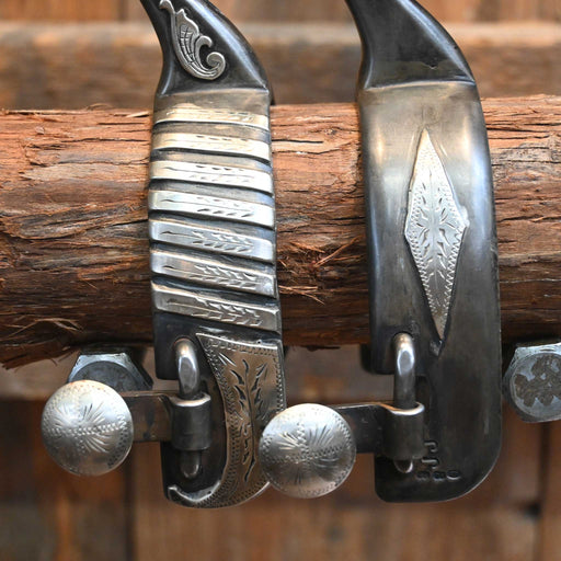 Jason Jarvis Silver Mounted 16pt. Spurs Tack - Spurs Jason Jarvis