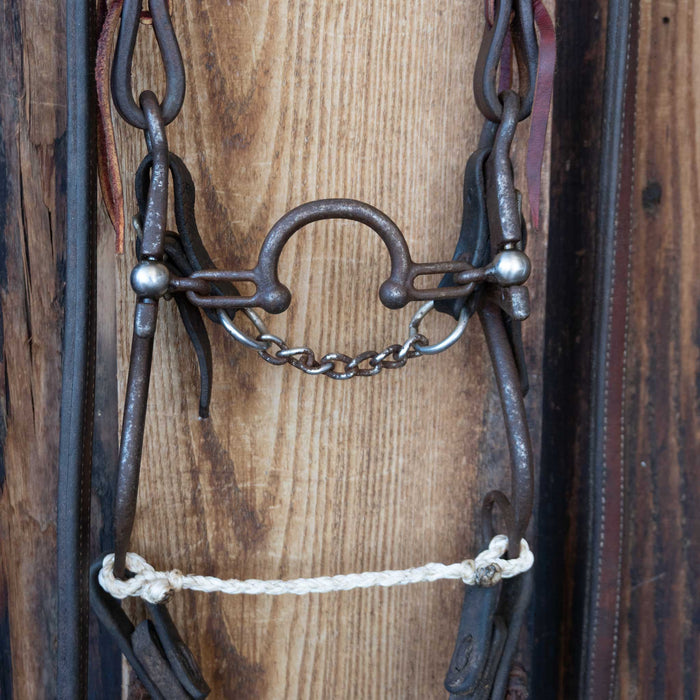 Kerry Kelley 7 Ported Chain Bridle Rig w/Split Ear Headstall Tack - Rigs Kerry Kelley