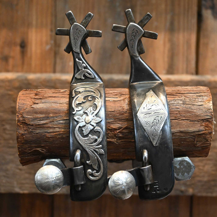 Jason Jarvis Silver Mounted 6pt. Spurs