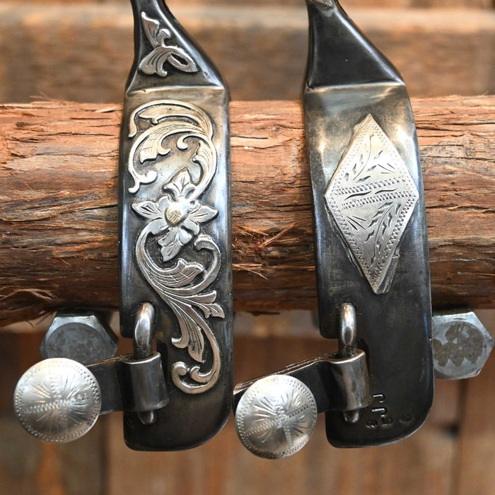 Jason Jarvis Silver Mounted 6pt. Spurs