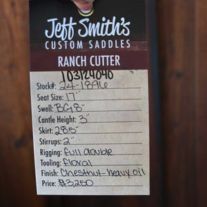 17" JEFF SMITH RANCH CUTTER SADDLE Saddles Jeff Smith   