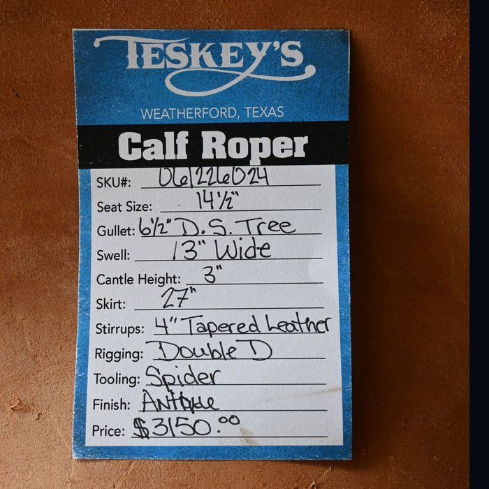 14.5" TESKEY'S CALF ROPING SADDLE