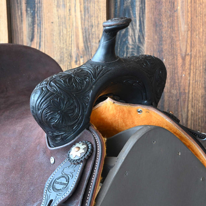 14" JEFF SMITH GOLD BUCKLE BARREL SADDLE
