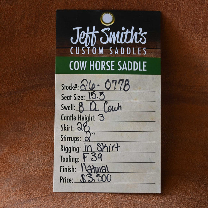 15.5" JEFF SMITH DONN LESON COW HORSE SADDLE