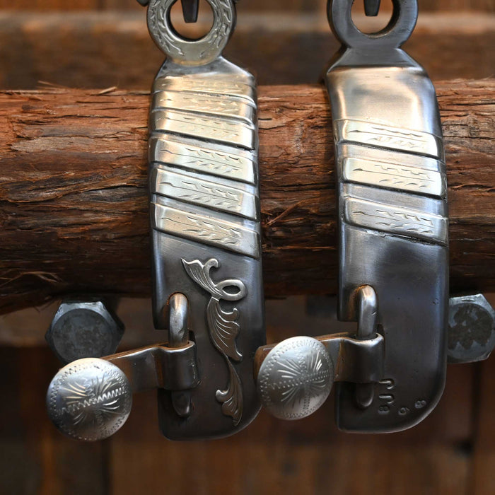 Jason Jarvis Silver Mounted 8pt. Spurs