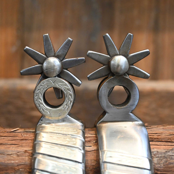 Jason Jarvis Silver Mounted 8pt. Spurs