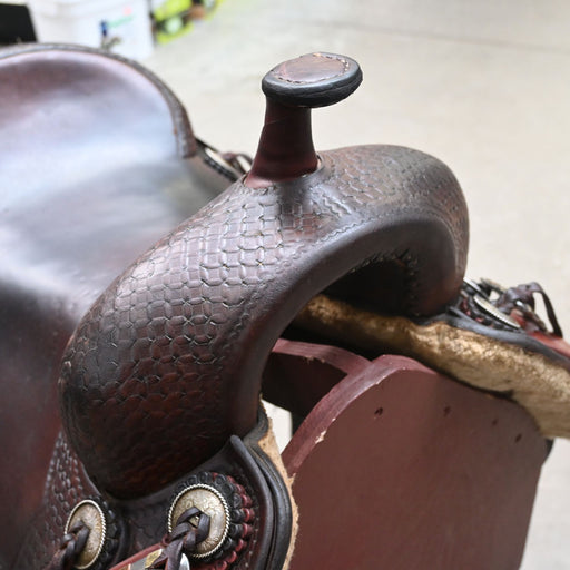 16.5" USED CALVIN ALLEN RANCH CUTTER SADDLE Saddles - Used Calvin Allen