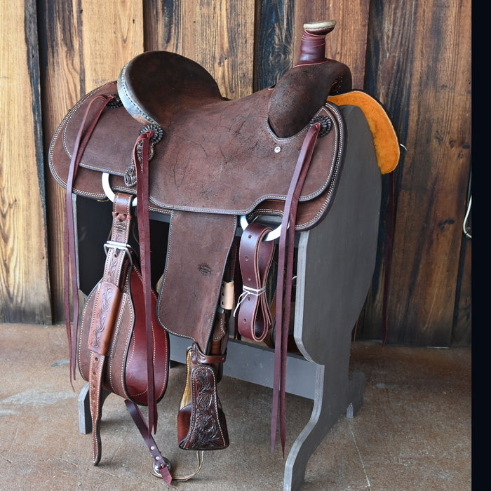 15" TESKEY'S TEAM ROPING SADDLE