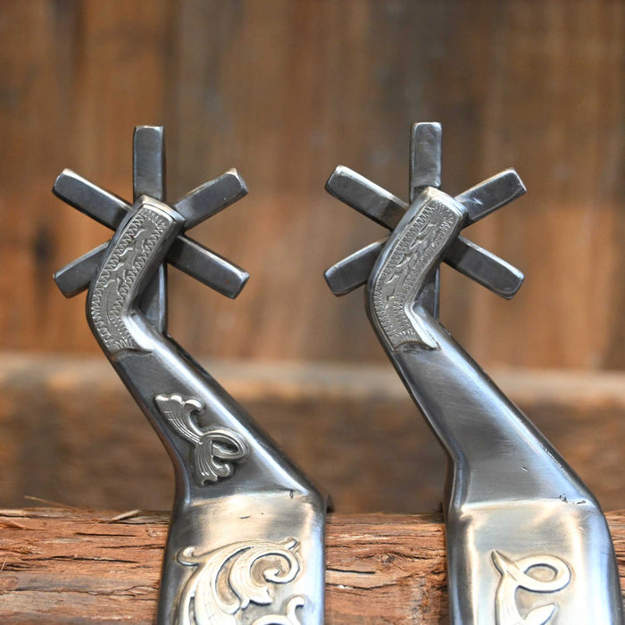 Jason Jarvis Silver Mounted 6pt. Spurs