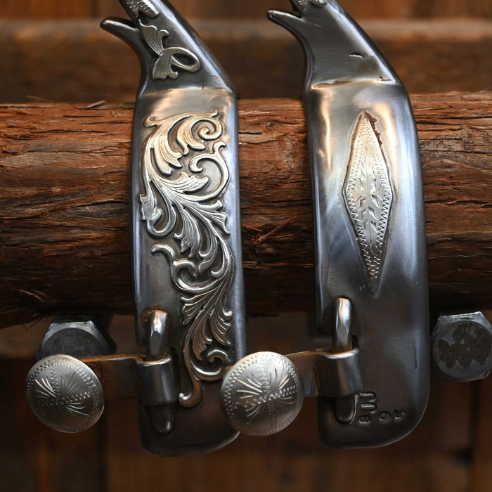Jason Jarvis Silver Mounted 6pt. Spurs
