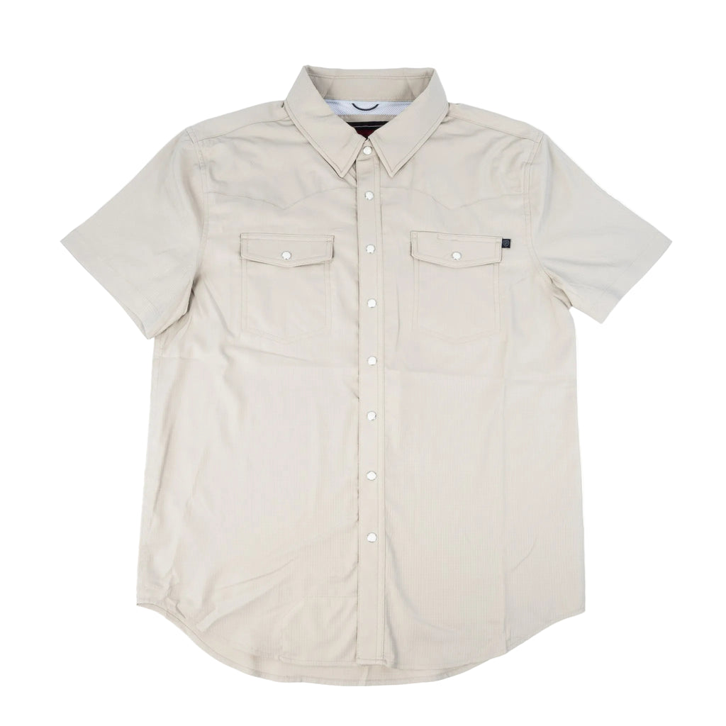 Rock & Roll Denim Men's Tek Ripstop Pearl Snap Shirt - Tan — Teskeys