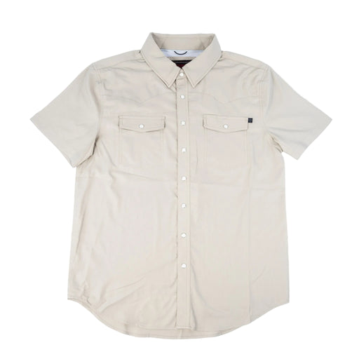 Rock & Roll Denim Men's Tek Ripstop Pearl Snap Shirt - Tan MEN - Clothing - Shirts - Short Sleeve Panhandle
