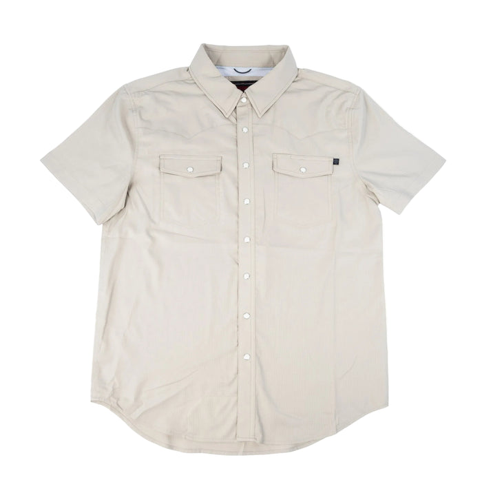Rock & Roll Denim Men's Tek Ripstop Pearl Snap Shirt - Tan MEN - Clothing - Shirts - Short Sleeve Panhandle