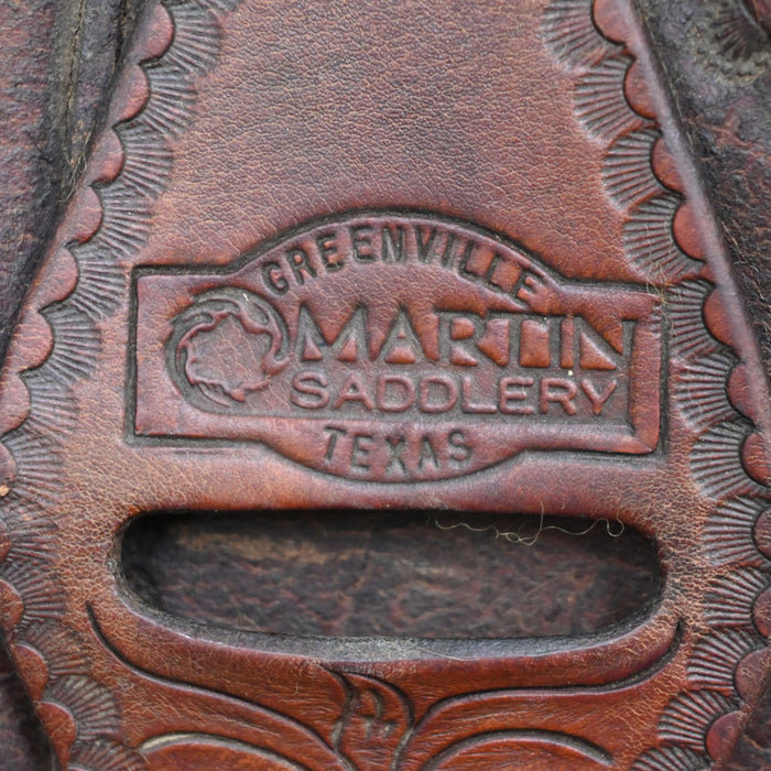 15.5" USED MARTIN ROPING SADDLE Saddles - Used Martin Saddlery