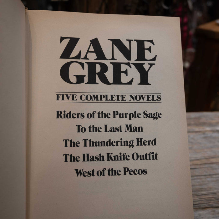 5 Complete Novels in one print by Zane Grey 1980 hard cover